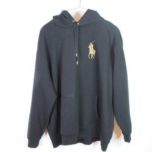 Black and Gold Ralph Lauren Polo Mens Hoodie Sweatshirt 3XLT